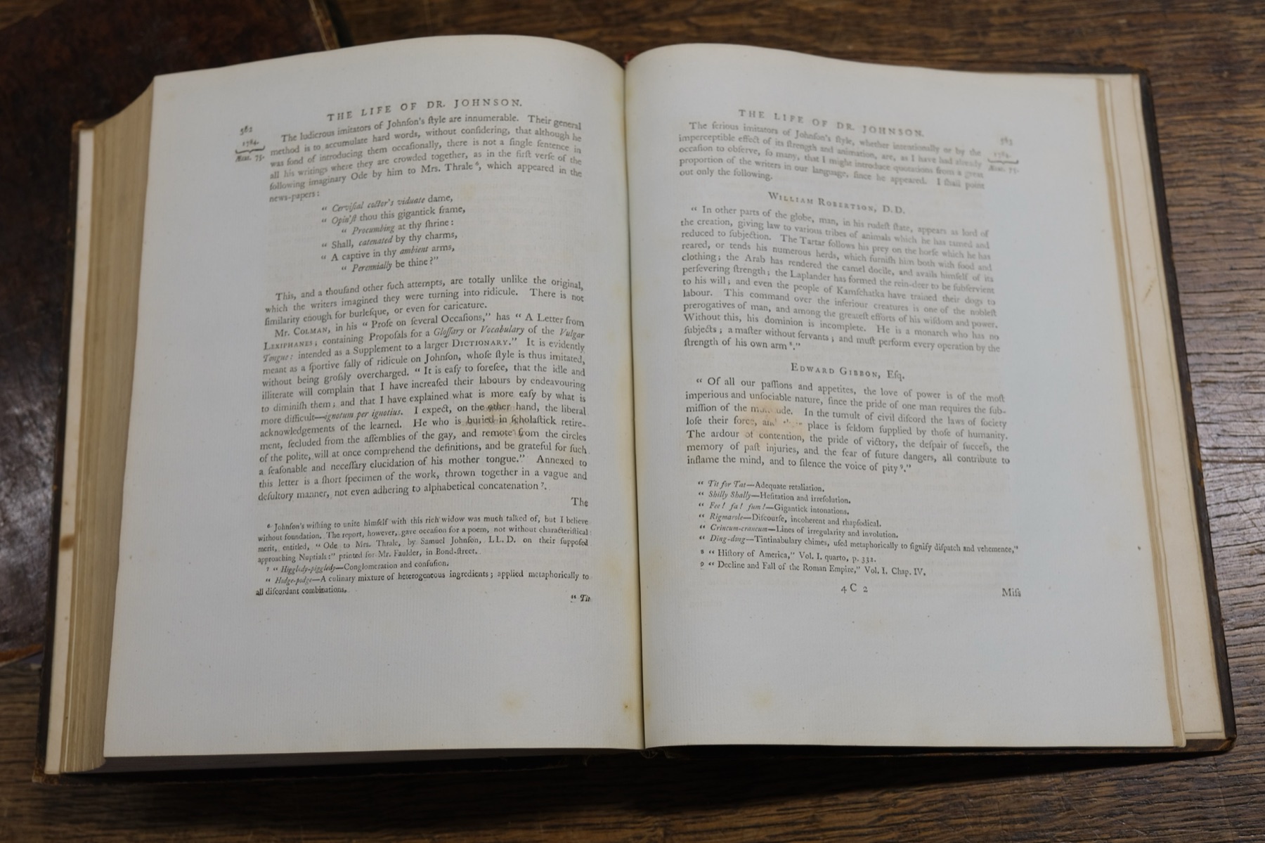 On the imitators of his own style, with Robertson and Gibbon set out as specimens